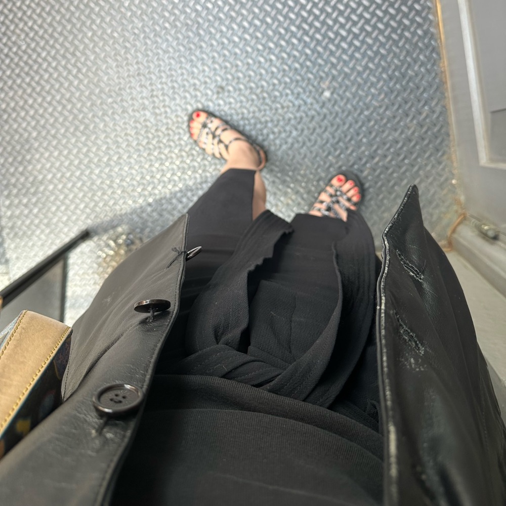 Wilfred lined wool midi skirt slit black XXS belted - Picture 6 of 6